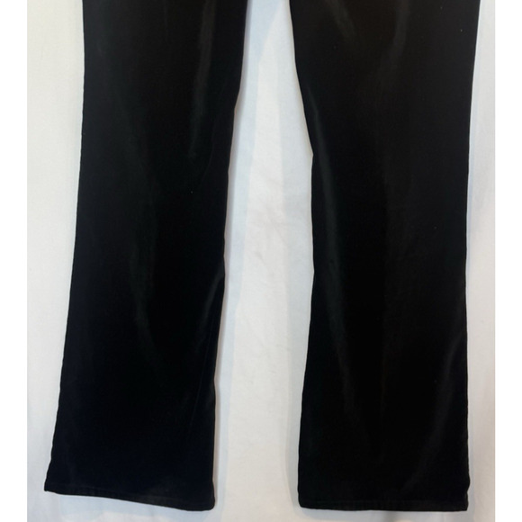 Y2K 317 Embroidered Flare Velvet Pants Womens 32 x 32 Black Fleur De Lis Grunge - Picture 9 of 15